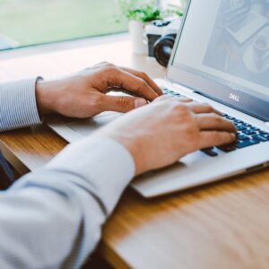 Man Using Dell Laptop